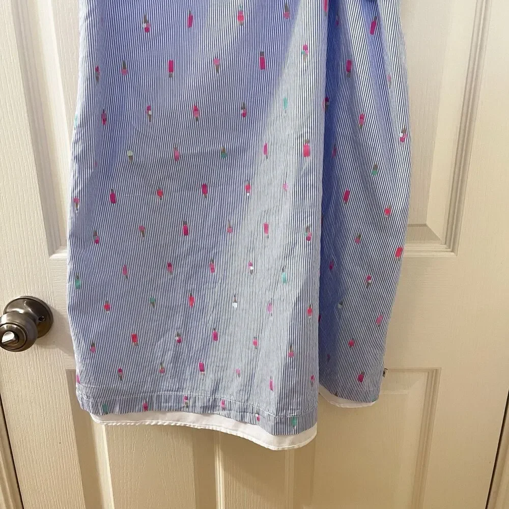 Kate Spade Skirt the Rules One Shoulder Striped Ice Cream Popsicle Dress Girl 14